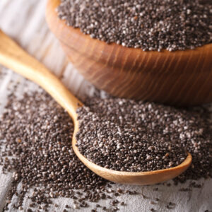 Healthy,Chia,Seeds,In,A,Wooden,Spoon,On,The,Table Chia Seed Powder